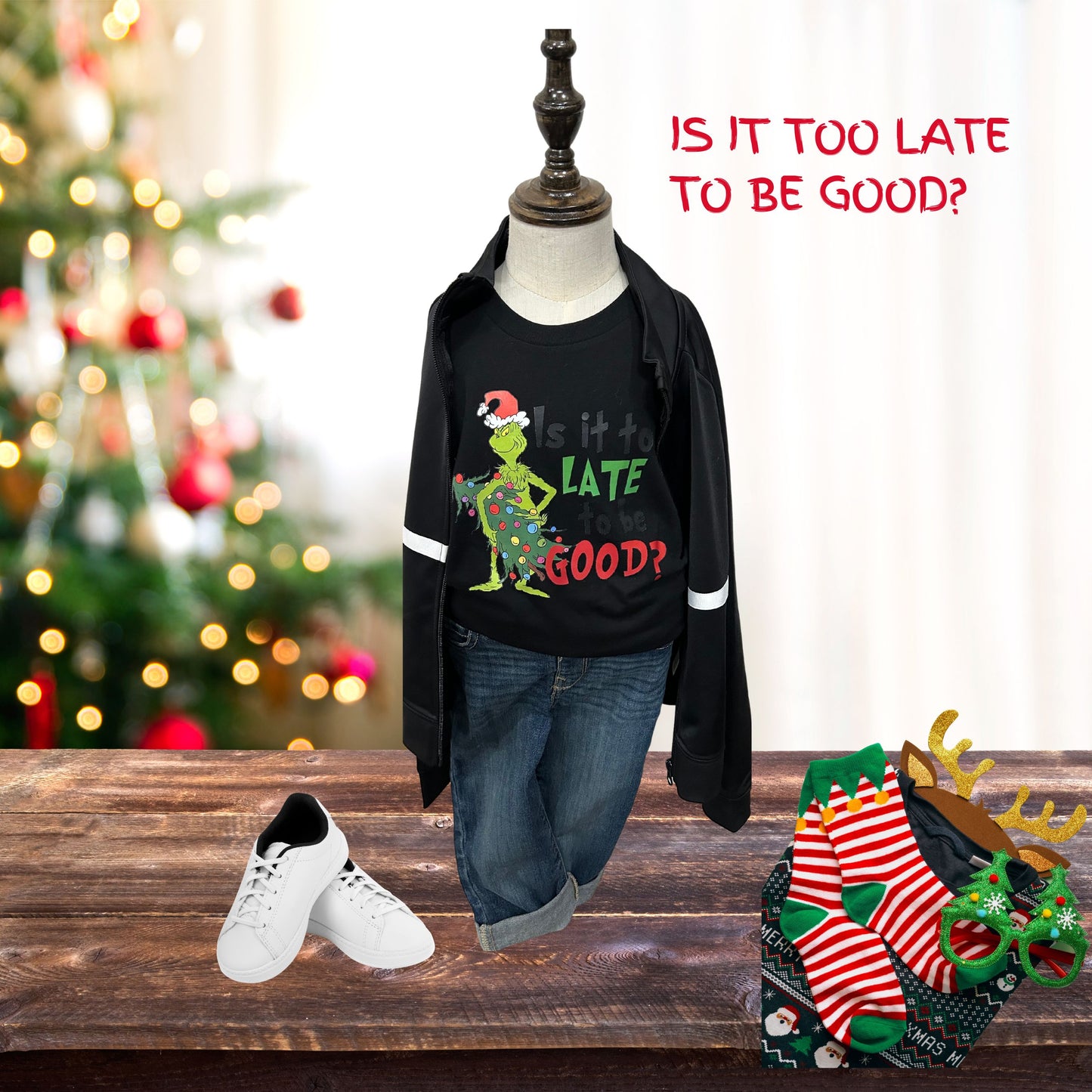Grinch "Is it Too Late to be Good" Graphic Youth Tees - Unisex