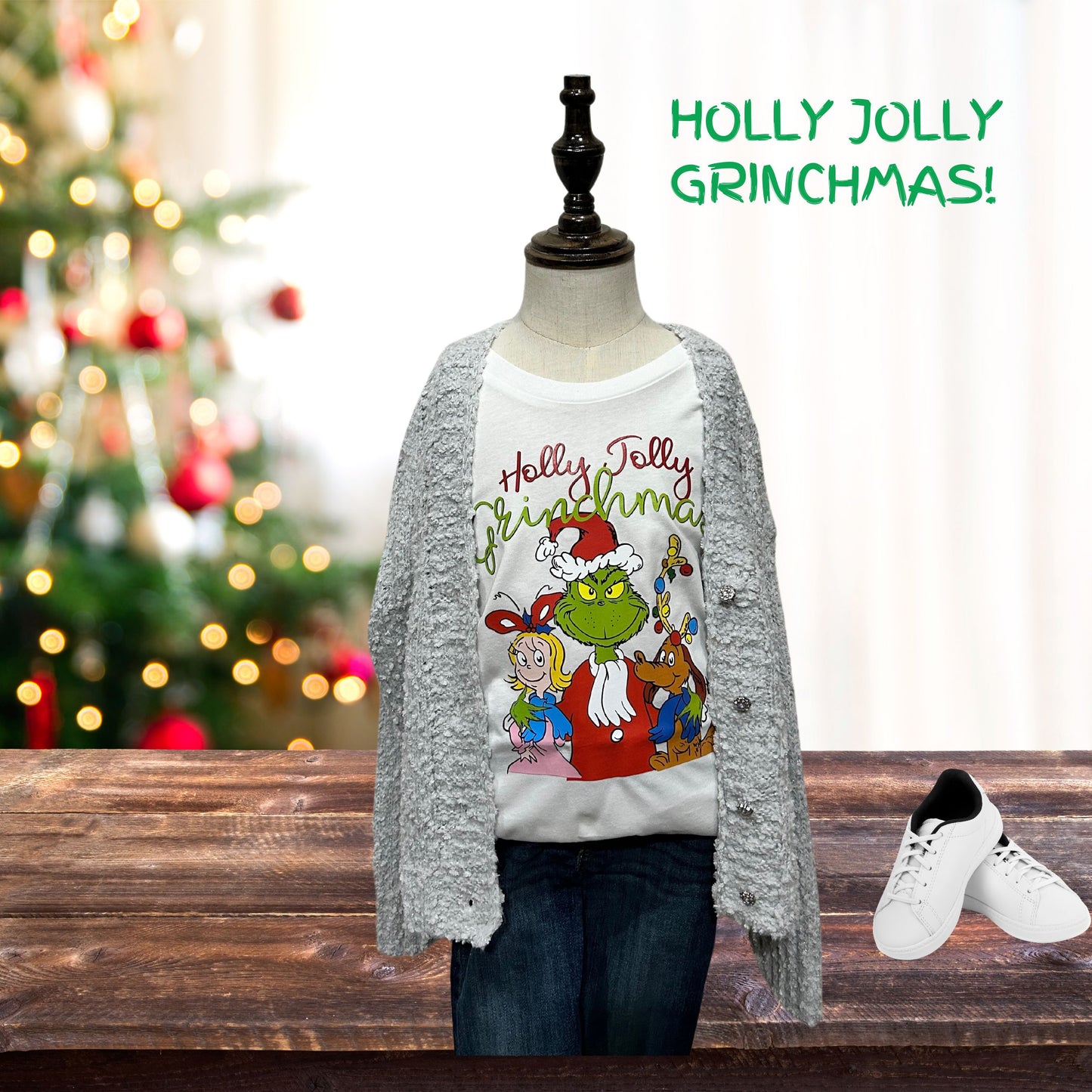 Grinch "Holly Jolly Grinchmas" Graphic Youth Tees - Unisex