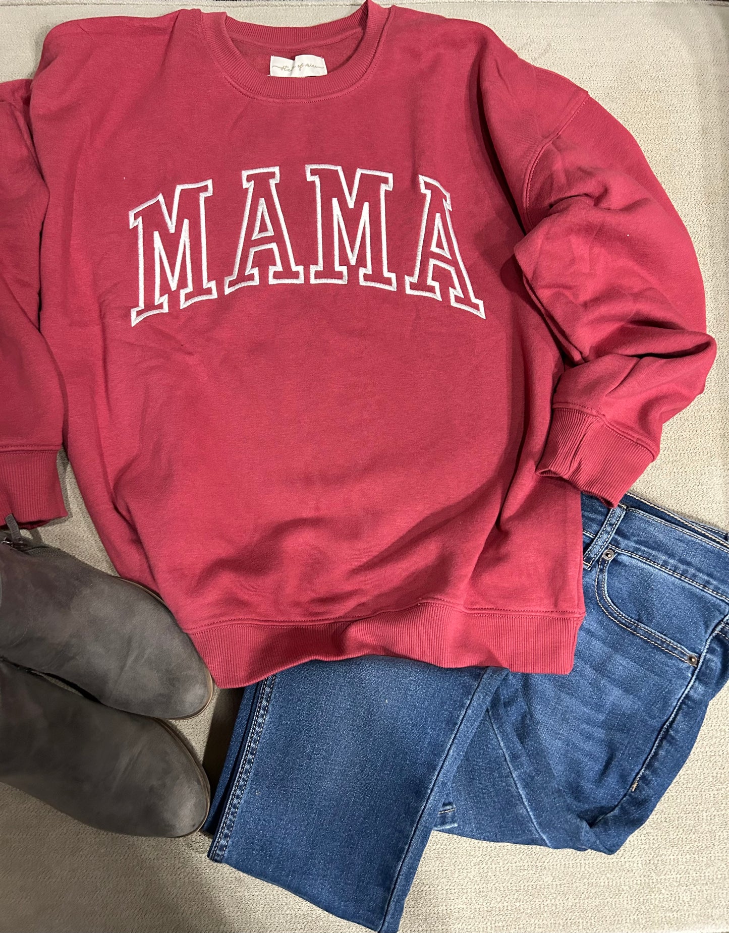 Women's "Mama" Embroidered designSweatshirt