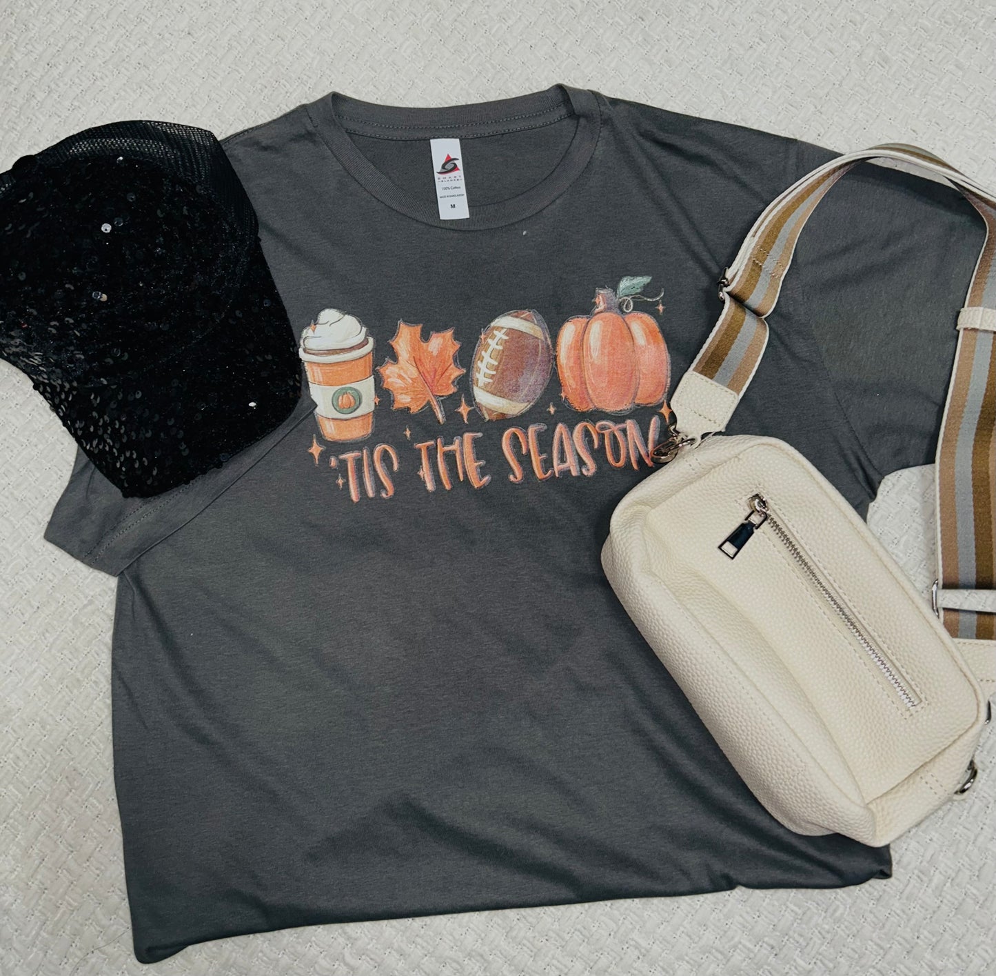 'Tis the Season' Graphic Grey Shirt